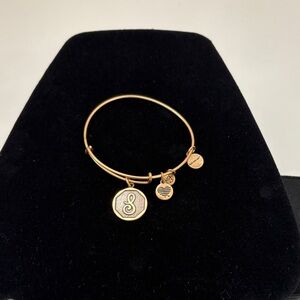 Alex and Ani Gold Initial S Charm Bracelet